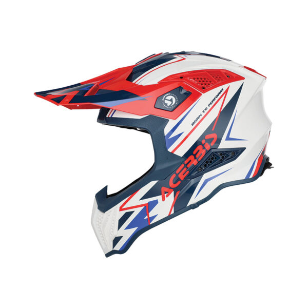 ΚΡΑΝΟΣ ACERBIS AIRSTRIKE-X FIBERGLASS ECE 22.06 26905.034 ΑΣΠΡΟ / ΜΠΛΕ / ΚΟΚΚΙΝΟ