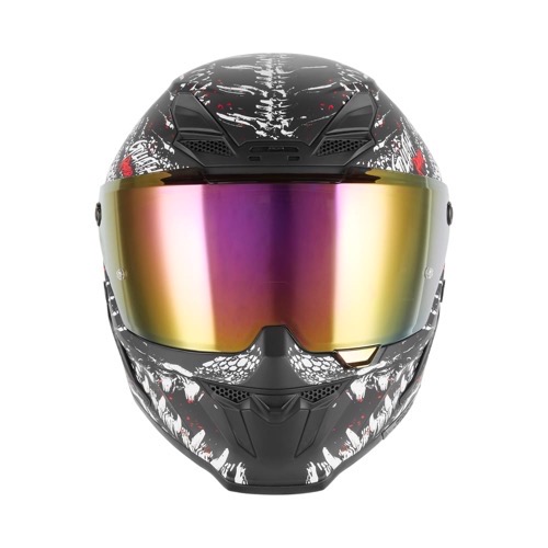 ΚΡΑΝΟΣ NOX GOLIATH RAPTOR ΜΑΥΡΟ ΜΑΤ / ΚΟΚΚΙΝΟ + EXTRA VISOR