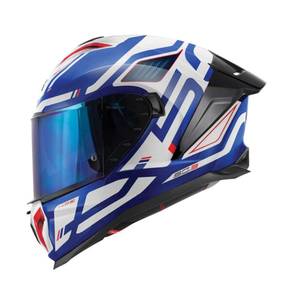 ΚΡΑΝΟΣ GIVI H50.3 QUASAR METAL BLUE / WHITE / RED GLOSS (PINLOCK INCLUDED)