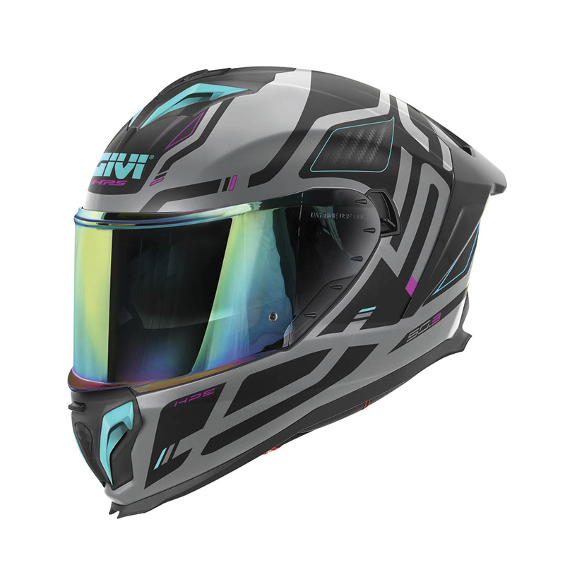 ΚΡΑΝΟΣ GIVI H50.3 QUASAR GREY / FUCHSIA / BLUE MATT (PINLOCK INCLUDED)