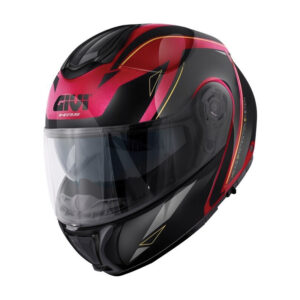 ΚΡΑΝΟΣ GIVI X26 SQUARE BORDEAUX / TITANIUM / GOLD GLOSS (PINLOCK INCLUDED)