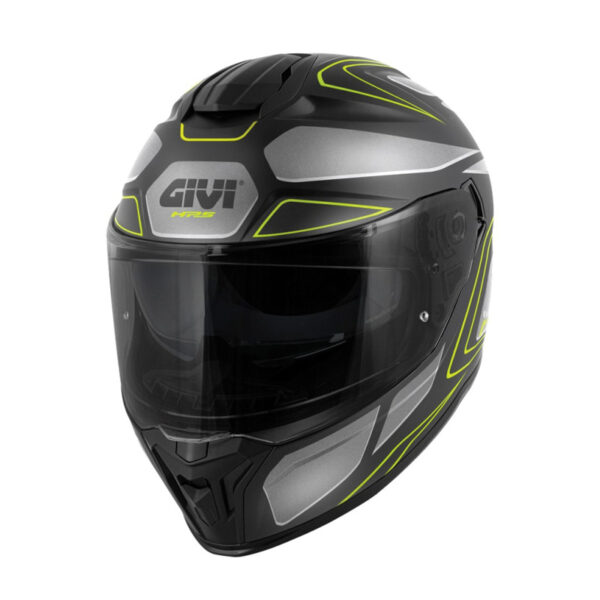 ΚΡΑΝΟΣ GIVI H55.1 ZEPHIR BLACK / SILVER / TITANIUM / FLUO YELLOW MATT (PINLOCK + EXTRA VISOR INCLUDED)