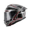 ΚΡΑΝΟΣ GIVI H55.1 ZEPHIR BLACK SILVER RED GLOSS (PINLOCK + EXTRA VISOR INCLUDED)