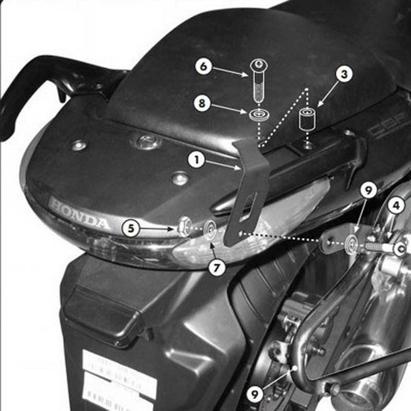 ΒΑΣΕΙΣ ΠΛΑΙΝΩΝ ΒΑΛΙΤΣΩΝ GIVI PLX174 HONDA CBF600 / 500 '04 / 1000 '06-'10
