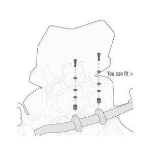 01SKIT UNIVERSAL KIT HONDA-KAWASAKI-BMW ΓΙΑ ΜΠΑΡΑ S900A GIVI