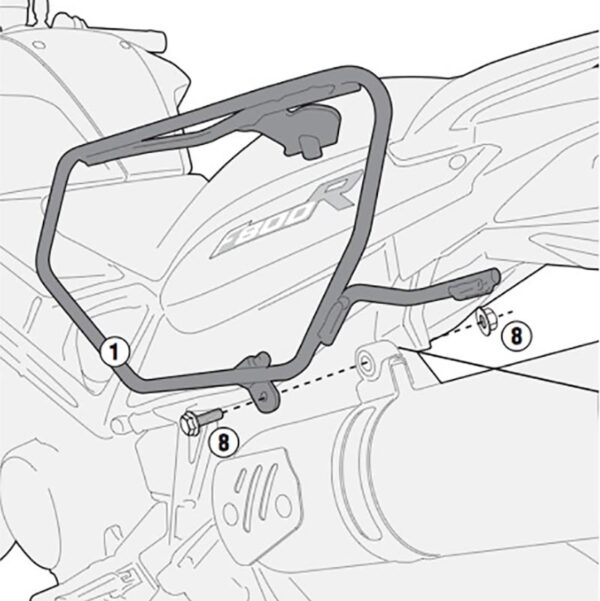 ΒΑΣΕΙΣ ΠΛΑΙΝΩΝ ΣΑΚΩΝ TE5111_F800'09-11 BMW GIVI